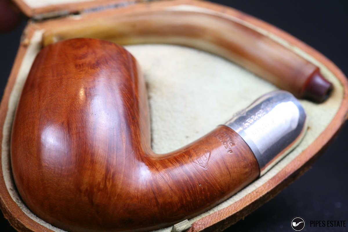 pipe BBB AF&Co 1906 horn stem with original case